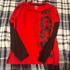 AND1 Red and Black Long Sleeve Kids Tee